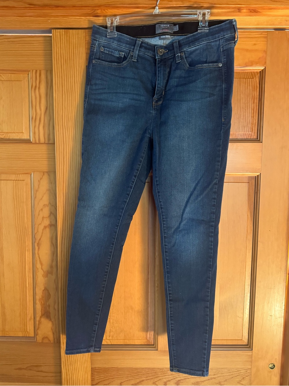 torrid Sky High Dark Blue Skinny Jeans - 14 tall